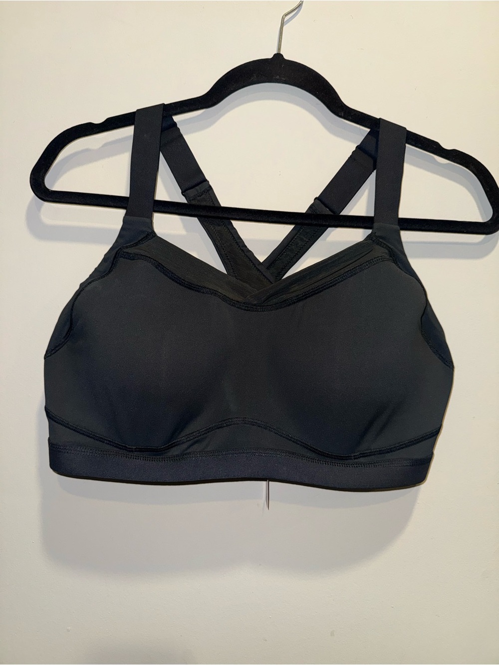 Adore Me Black Strappy High-Support Sports Bra